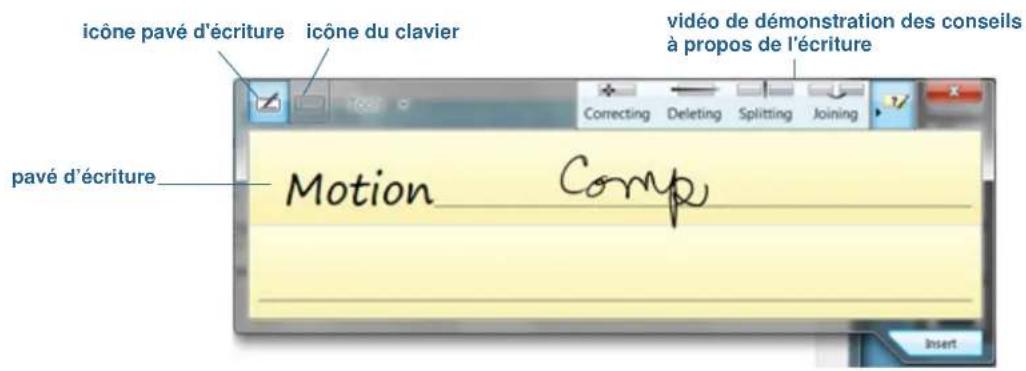 Motion Computing CL920 - Saisie de texte et reconnaissance de l'écriture - 1