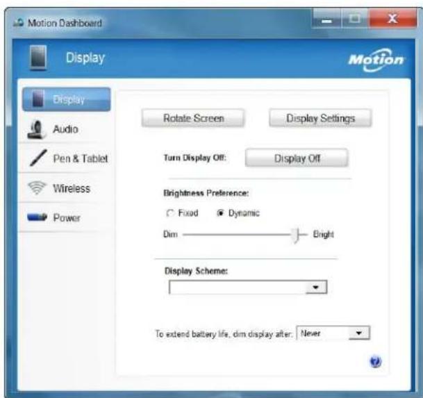 Motion Computing CL920 - Utilisation de Motion Dashboard - 1
