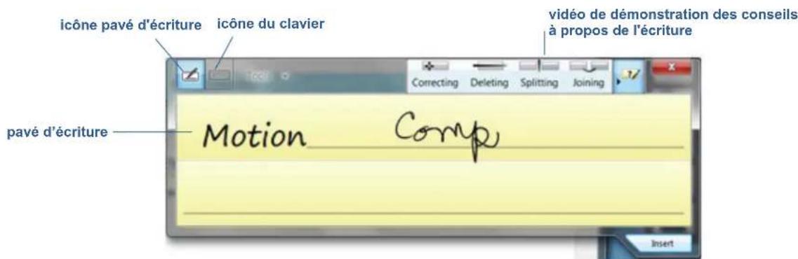 Motion Computing J3500 - Saisie de texte et reconnaissance de l'écriture - 1
