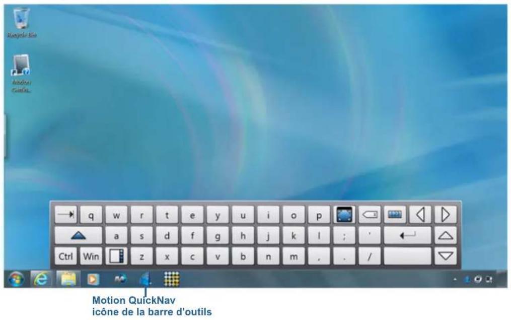 Motion Computing J3600 - Démarrage de Motion QuickNav - 1