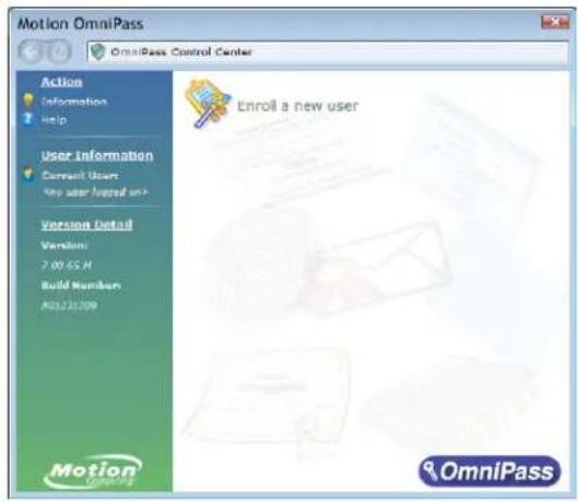 Motion Computing J3600 - Pour démarrer Motion OmniPass : - 1