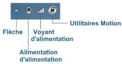 Motion Computing R12 - Accès aux outils Motion depuis la zone de notification Windows - 1
