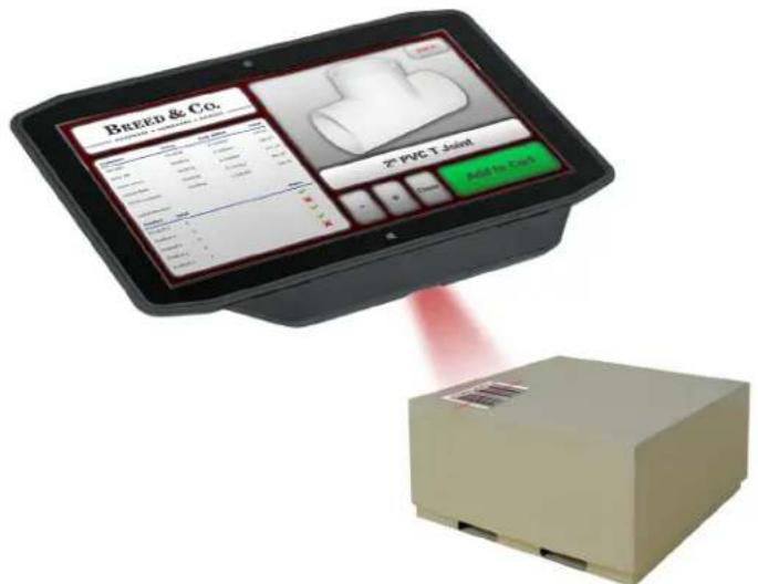 Motion Computing R12 - Utilisation du lecteur de codes-barres : - 1