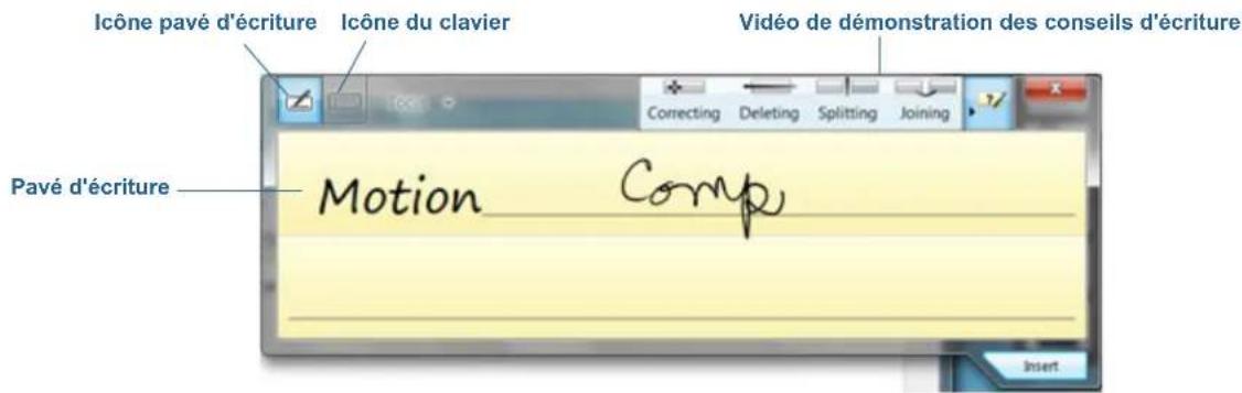 Motion Computing R12 - Saisie de texte - 1