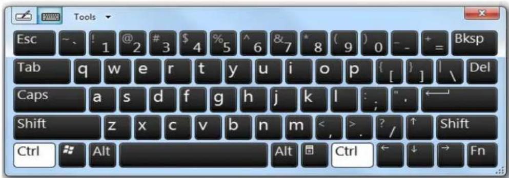 Motion Computing R12 - Utilisation du clavier visuel - 1