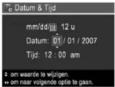 HP PhotoSmart M540 - De datum en tijd instellen - 1