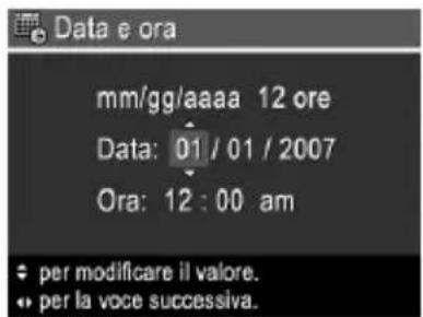 HP PhotoSmart M540 - Configurazione della data e dell'ora - 1