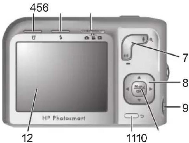 HP PhotoSmart MZ60 - Partes superior y posterior de la webcam - 2