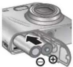 HP PhotoSmart MZ60 - Setting up your camera Install the batteries - 1