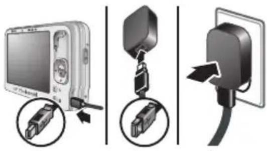 HP PhotoSmart R847 - Carregar a bateria - 2