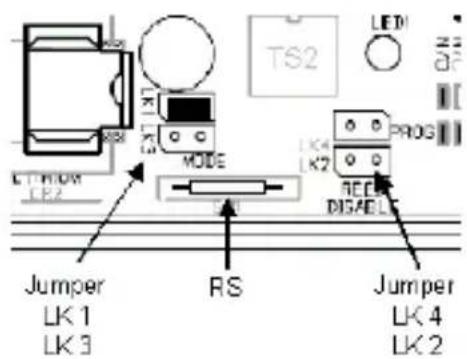 L1-100M LR2 MODE RS Jumper LK 1 LK 3 LED PROG REC DIGAEL Jumper LK 4 LK 2