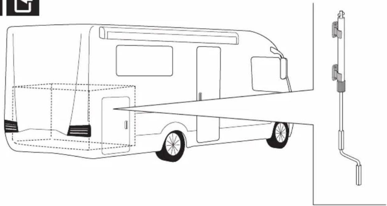 THULE HideAway - HAND CRANK SUPPORT INSTALLATION - 2