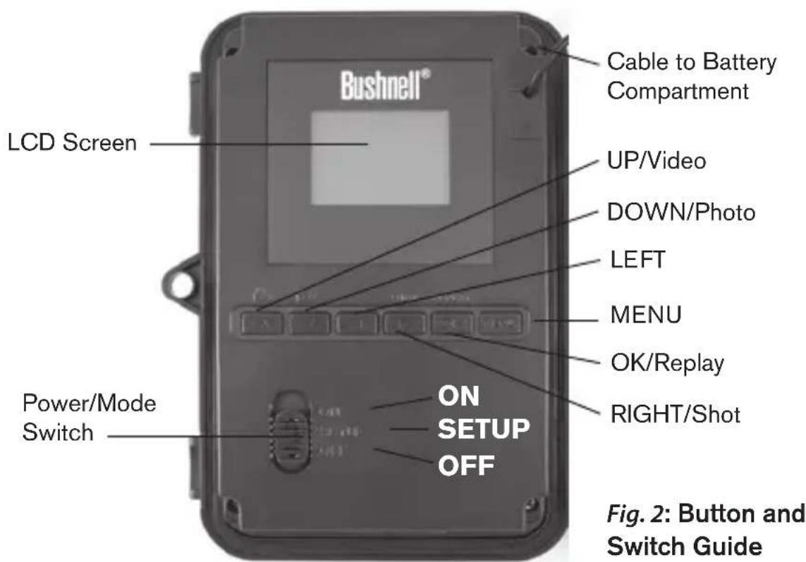 BUSHNELL Trophy Cam 119436 - PARTS AND CONTROLS - 4