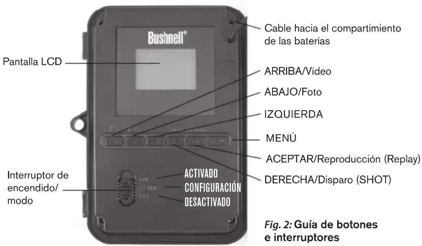 BUSHNELL Trophy Cam 119436 - PIEZAS y CONTROLES - 2