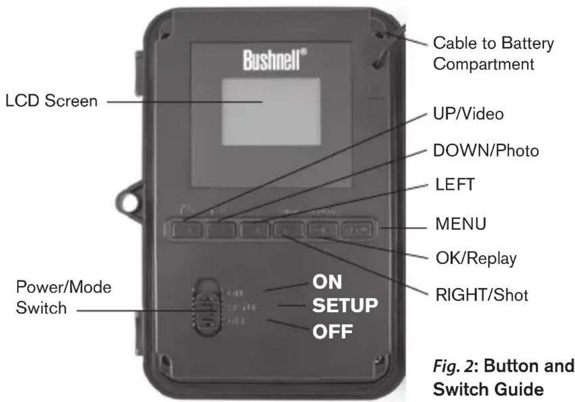 BUSHNELL Trophy Cam 119446 - PARTS AND CONTROLS - 4