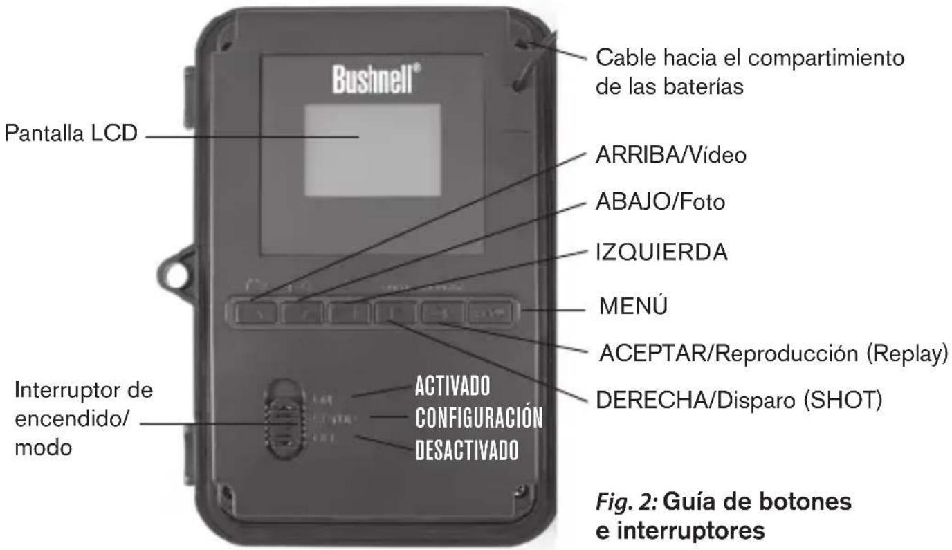 BUSHNELL Trophy Cam 119446 - PIEZAS y CONTROLES - 2