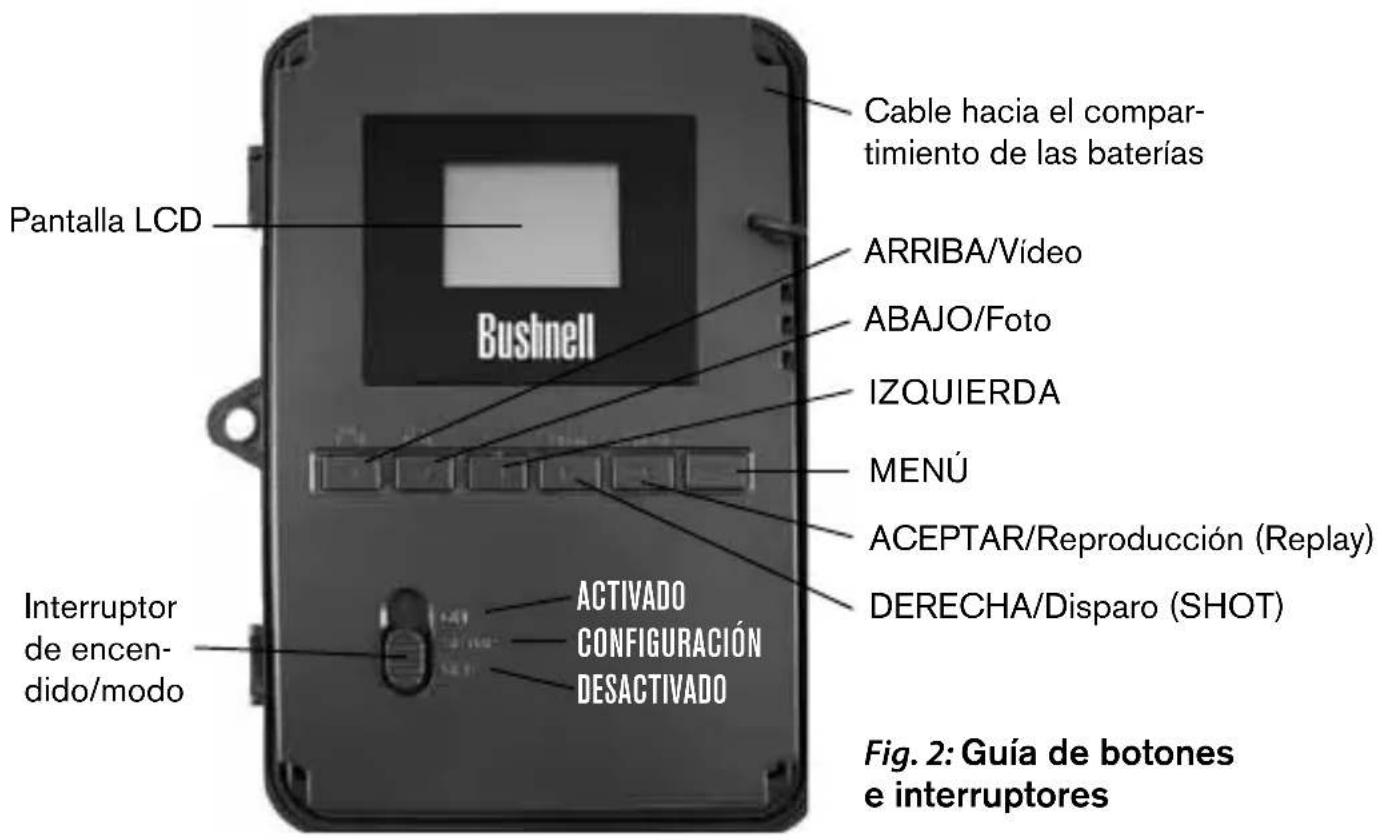 BUSHNELL Trophy Cam 119467 - PIEZAS y CONTROLES - 2