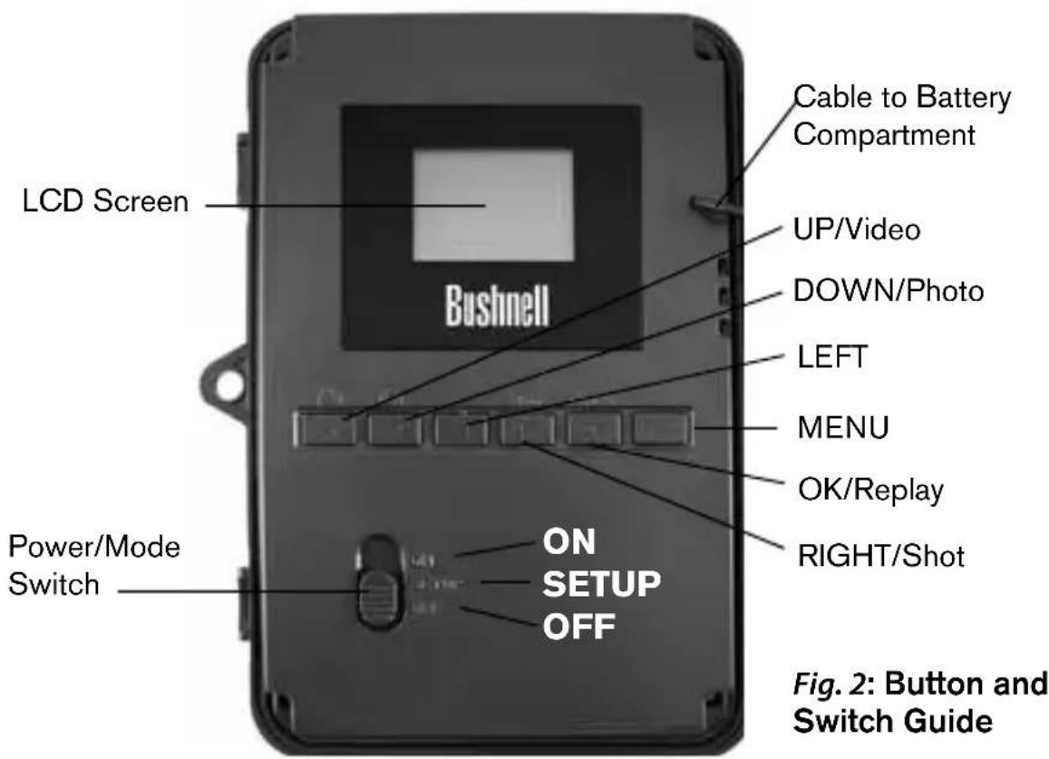 BUSHNELL Trophy Cam 119467 - PARTS AND CONTROLS - 4