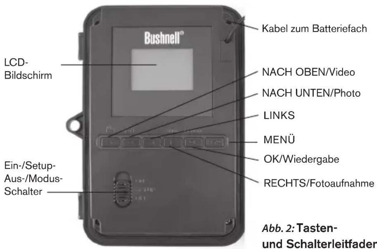 BUSHNELL Trophy Cam 119636 - INSTALLIEREN DER BATTERIEN UND SD-KARTE - 2