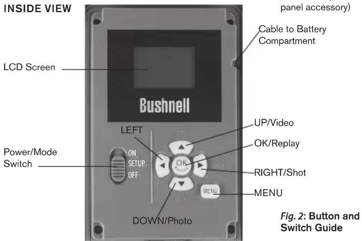 BUSHNELL Trophy Cam Aggressor HD - PARTS AND CONTROLS - 4