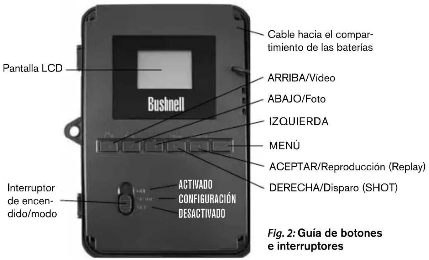 BUSHNELL Trophy Cam Black LED - PIEZAS y CONTROLES - 2