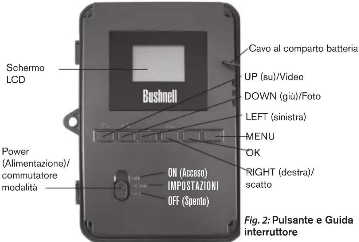 BUSHNELL Trophy Cam HD Agressor - PARTI E CONTROLLI - 3