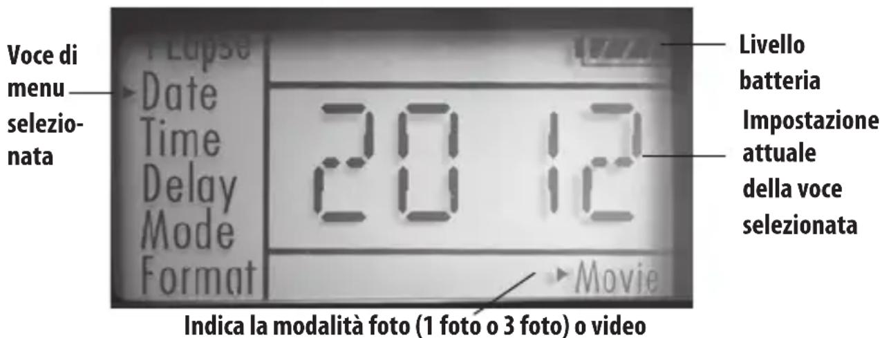 BUSHNELL X8 Trail Cam - UTILIIZZO DEI MENU DI SETUP - 1