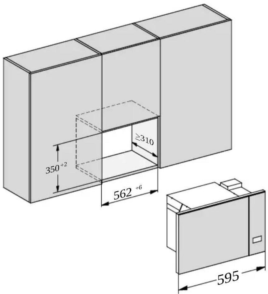 MIELE M 222455 SC - Encastrement dans un meuble haut M 2234 SC - 1