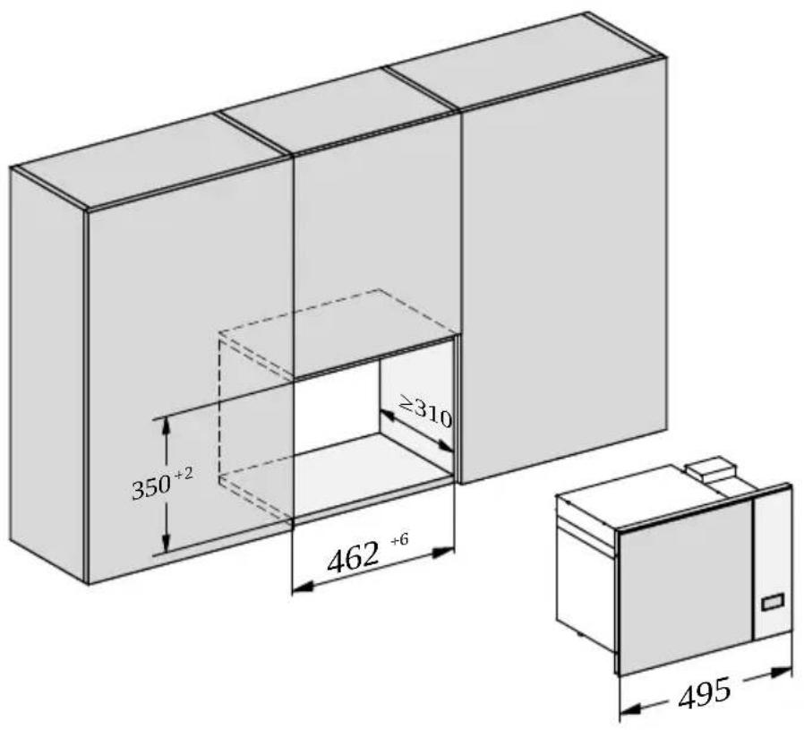 MIELE M 222455 SC - Cotes d'encastrement - 1
