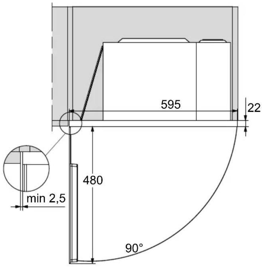 MIELE M 222455 SC - Raccordement avec le meuble haut - 3