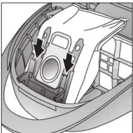 SIEMENS VS07G1466 - Replacing the dust bag - 3