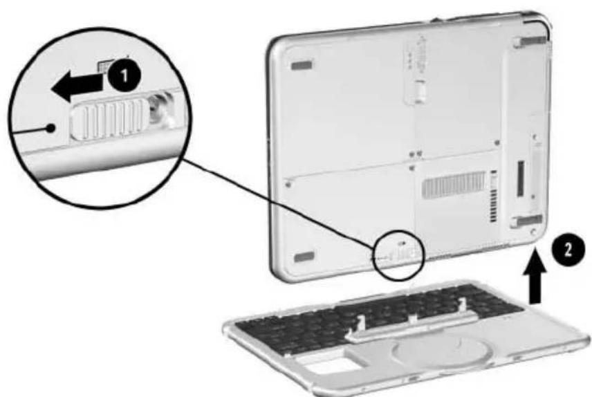 HP Compaq TC1100 - Déconnexion du PC Tablette du clavier - 3