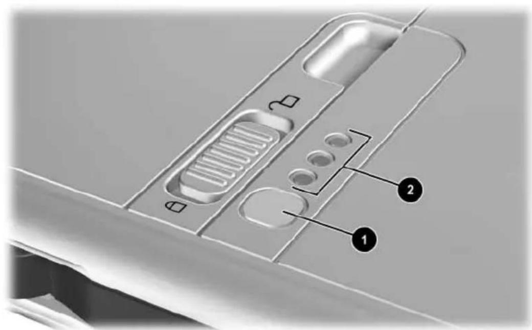 HP Compaq TC1100 - Affichage des informations de charge d'un module batterie - 1