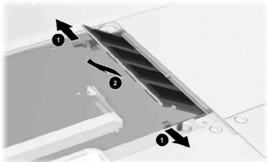 HP Compaq TC1100 - Retrait ou insertion d'un module mémoire - 5