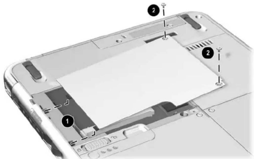 HP Compaq TC1100 - Retrait ou insertion d'un module mémoire - 7