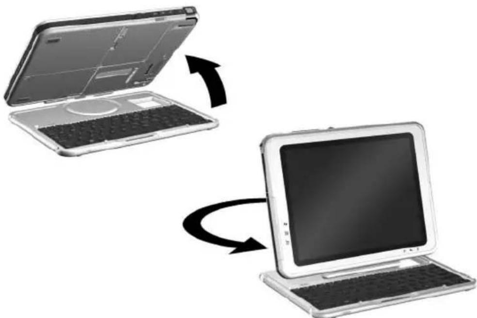 HP Compaq TC1100 - Déconnexion du PC Tablette du clavier - 1