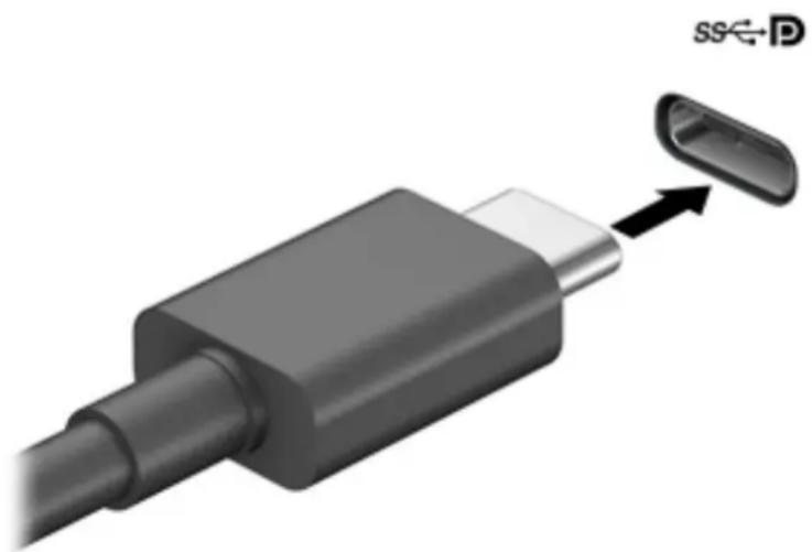 HP Elite x2 1013 G3 - Connexion d'un périphérique DisplayPort à l'aide d'un câble USB Type-C (certains produits uniquement) - 2