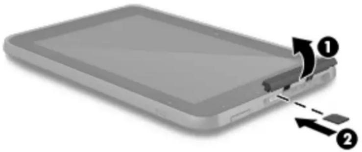 HP Pro Slate 10 EE G1 Healthcare - Installation d'une carte micro SIM (certaines tablettes uniquement) - 1