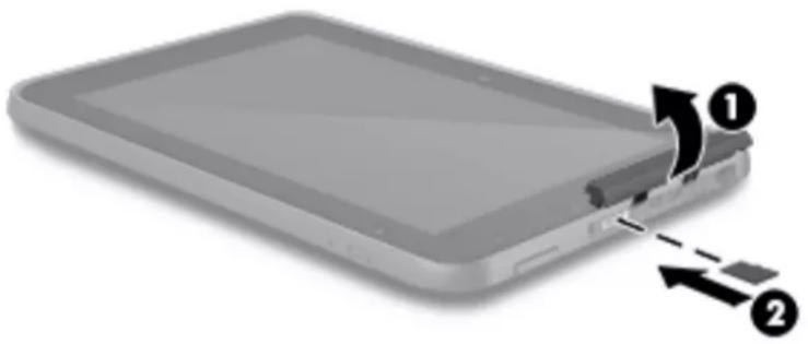 HP Pro Slate 10 EE G1 Healthcare - Insertion de cartes microSD - 1