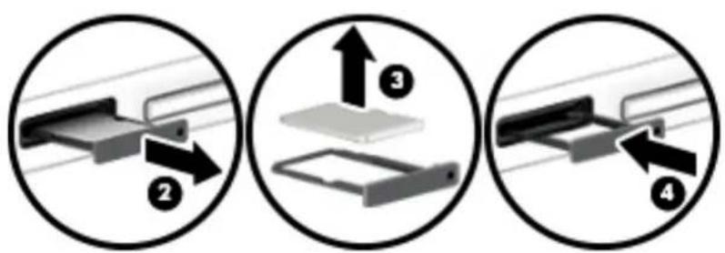 HP Pro x2 612 G2 - Retrait d'une carte mémoire microsd - 2
