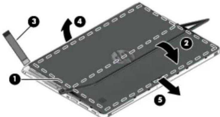 HP Pro x2 612 G2 - Retrait du cache arrêté - 1