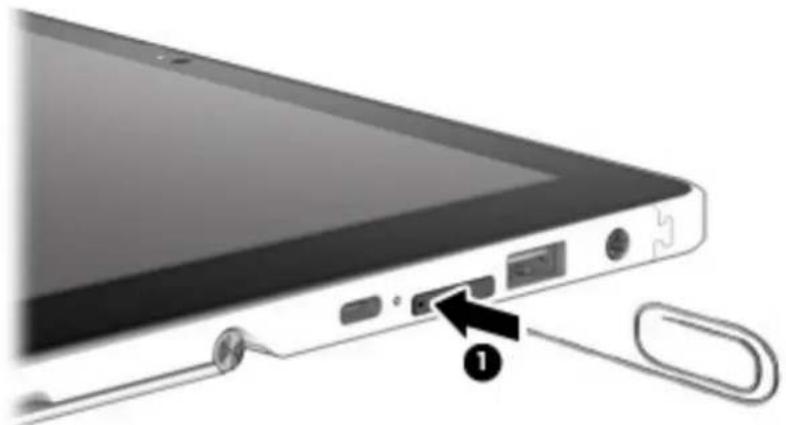 HP Pro x2 612 G2 - Installation d'une carte micro SIM (certains produits uniquement) - 1