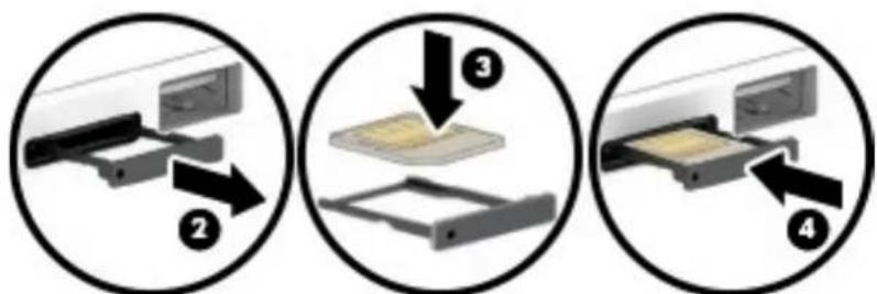 HP Pro x2 612 G2 - Installation d'une carte micro SIM (certains produits uniquement) - 2