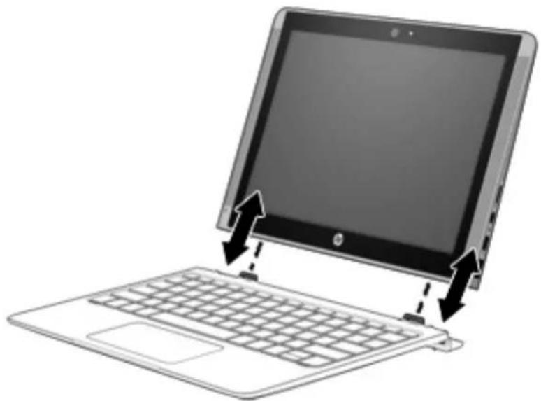 HP x2 10p000 - Connexion de la tablette à la station clavier - 1