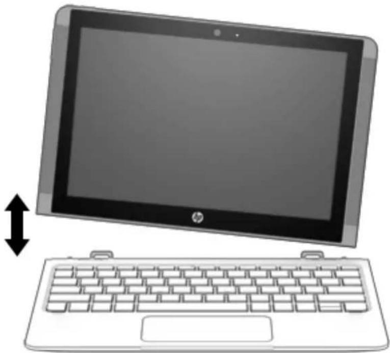 HP x2 10p000 - Connexion de la tablette à la station clavier - 2
