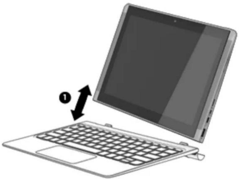 HP X2 210 G1 - Connexion de la tablette à la station clavier - 2