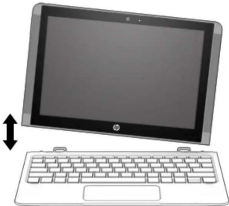 HP X2 210 G2 - Connexion de la tablette à la station clavier - 2