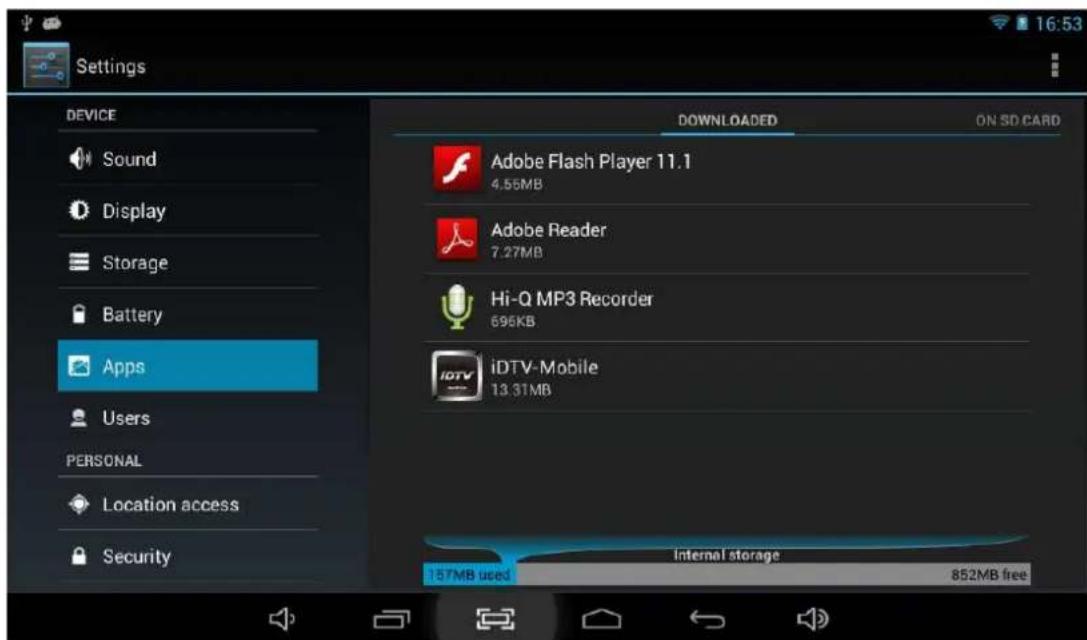 Point of View Mobii 925 - Administer / supprimer des applications - 1