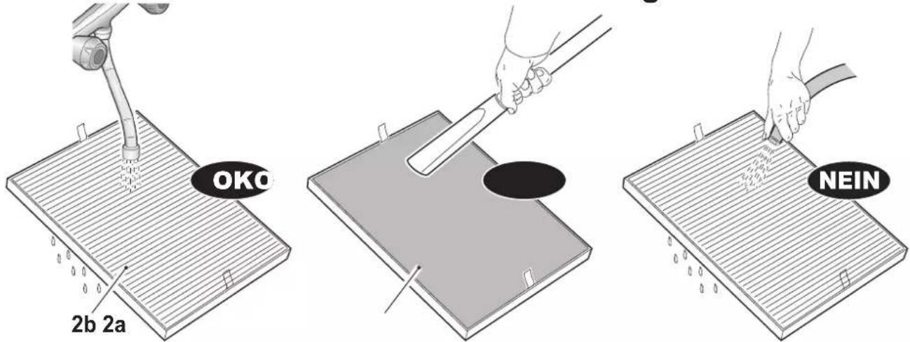 OLIMPIA SPLENDID Aura Di - Keinen starken Wasserstrahl verwenden, Denn dadurch konnte der Filter beschädigt werden. - 1