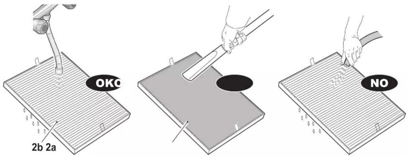 OLIMPIA SPLENDID Aura Di - No utilise un chorro de agua fuerte que podra dañar el filtro. - 1